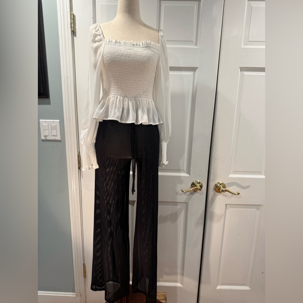 Shinestar white medium in size casual blouse